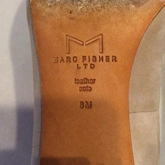 Marc Fisher tan suede, block 3” heels, pointed toe, Great Condition! - Picture 8 of 8
